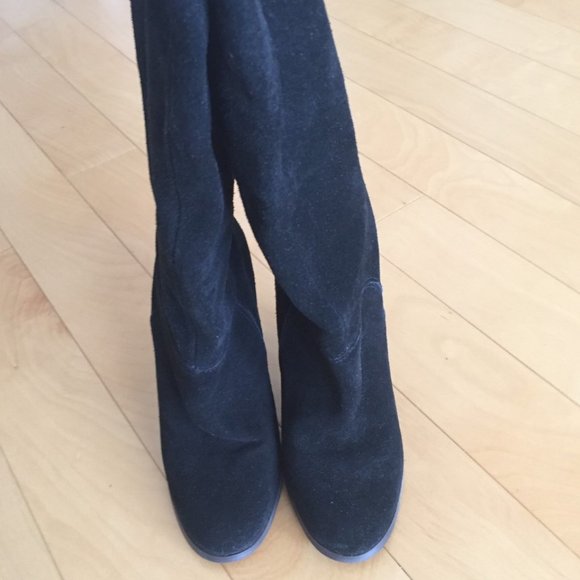 COLIN STUART BLACK GENUINE SUEDE BOOTS, SZ. 7B - Picture 2 of 6